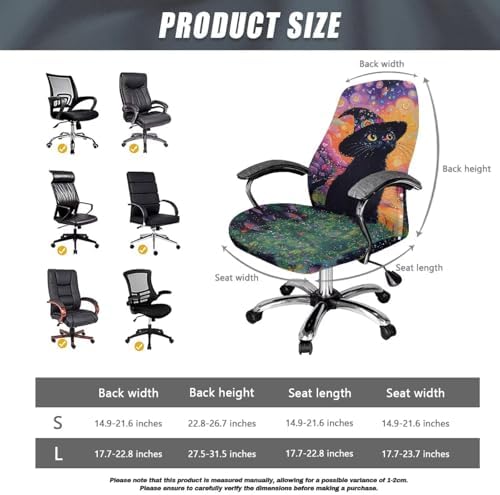 Halloween Cats Office Chair Covers - Stretchy and Comfortable