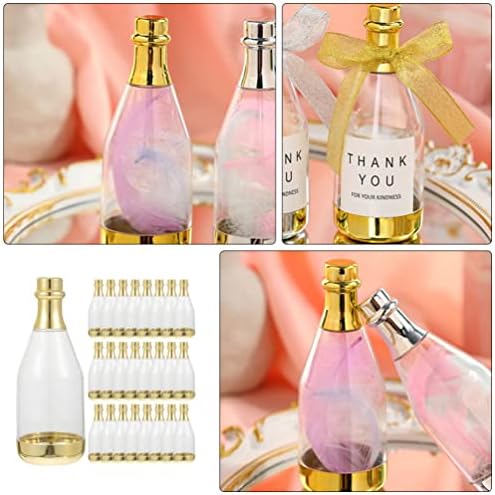 Gadpiparty 24pcs Clear Candy Bottle Mini Favor Container