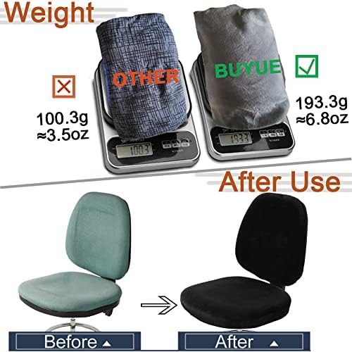 BUYUE Office Chair Cover Set Soft Velvet Slipcover for Desk Chairs