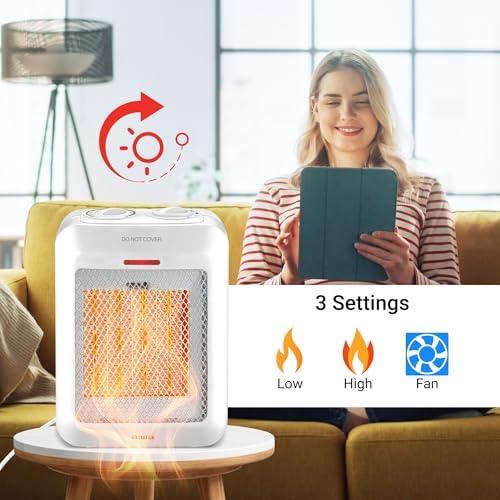 Aiwa Small Ceramic Room Heater with Overheat and Tip Over Protection 1
