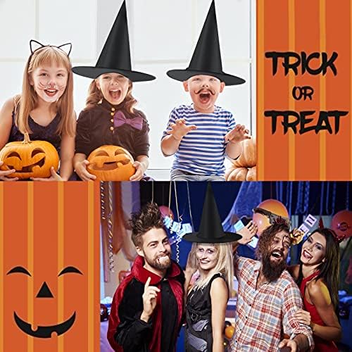 LeeLoon Halloween Witch Hats 14 Pack Black