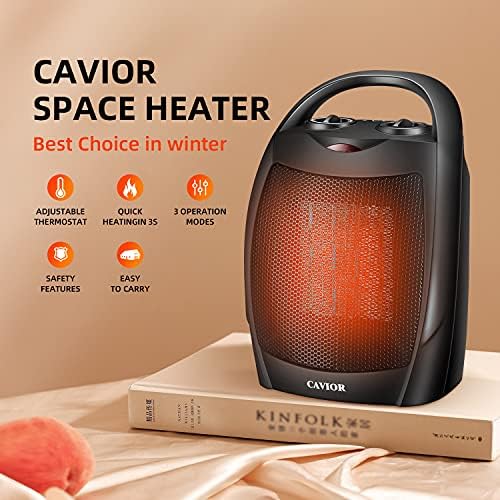 CAVIOR Portable Electric Space Heater with Adjustable Thermostat