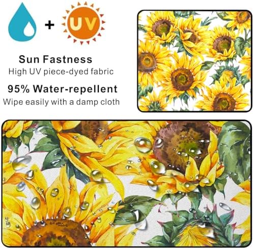 ECOBAZ Sunflowers Outdoor Cushion Cover Set 2