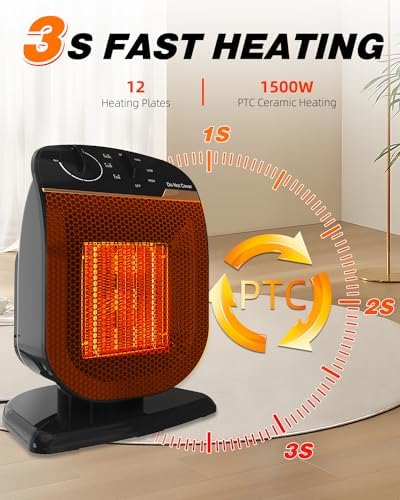 Tectake 1500W Outdoor Heater with Oscillation and Safety Features