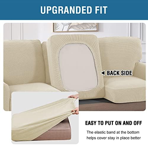 HVERSAILTEX Stretch Sofa Covers Set with 3 Seat and 3 Back Covers