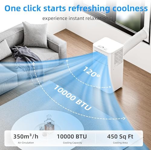 Antarctic Star 10000 BTU Portable AC Unit with Fan and Dehumidifier
