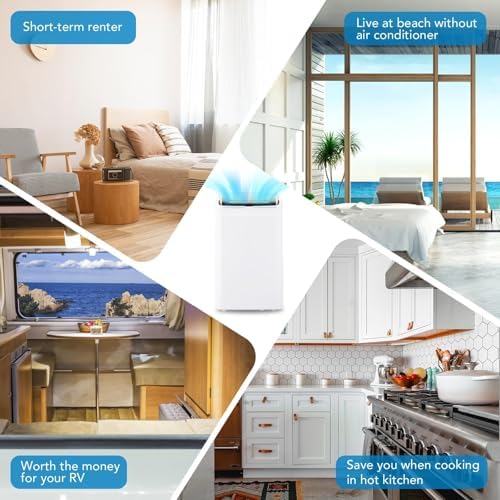 Hipicute 14000 BTU Portable Air Conditioner with Remote Control