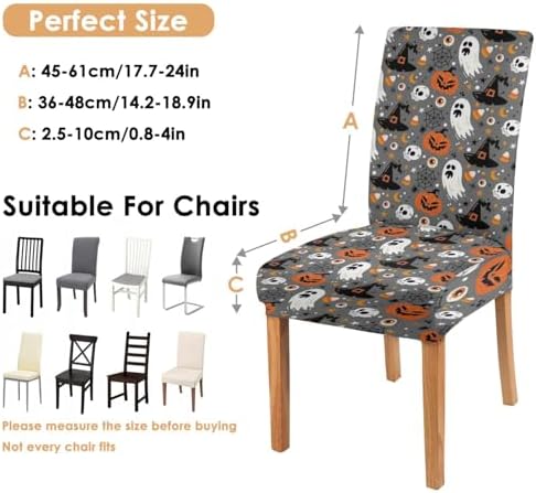 4 Pcs Halloween Dining Chair Covers