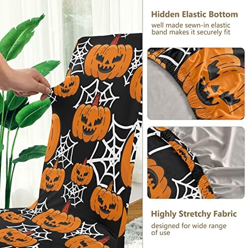 Ollabaky Halloween Chair Covers Set of 2 for Dining Tables