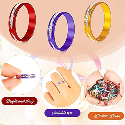 Hicarer 200 Piece Glitter Fidget Ring Set