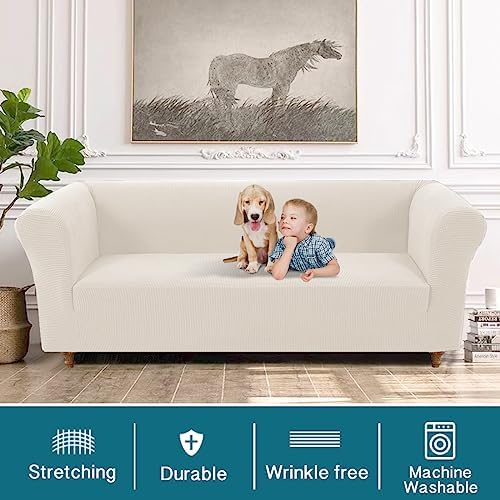 Turquoize Stretch Sofa Cover for 3 Cushion Chesterfield Style Sofa
