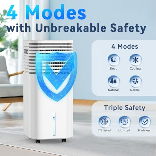 FANCOLE Windowless Portable AC with 4 Modes 3 Speeds