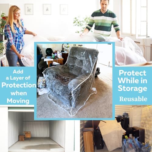 Evelots Clear Plastic Recliner Cover for Pet Protection