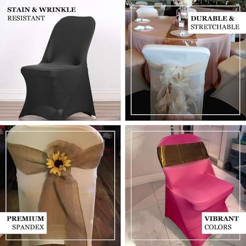 Stretchy Spandex Fitted Chair Cover for Dining Events Beige