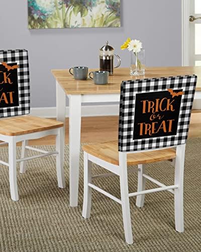 Halloween Chair Back Cover Removable Slipcover 4 Pack 19x18 Inches