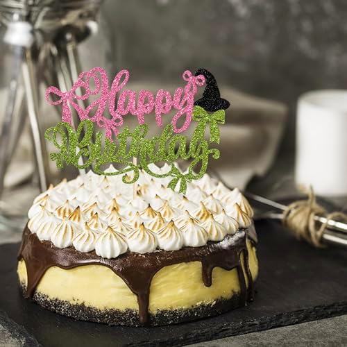 Rsstarxi Happy Birthday Witch Hat Cake Topper 1