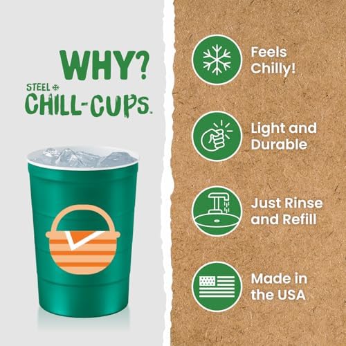 16 oz Steel Chill Cups for Cold Drinks