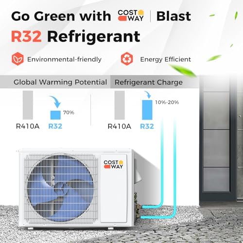 COSTWAY 12000BTU Mini Split AC Heater with Heat Pump