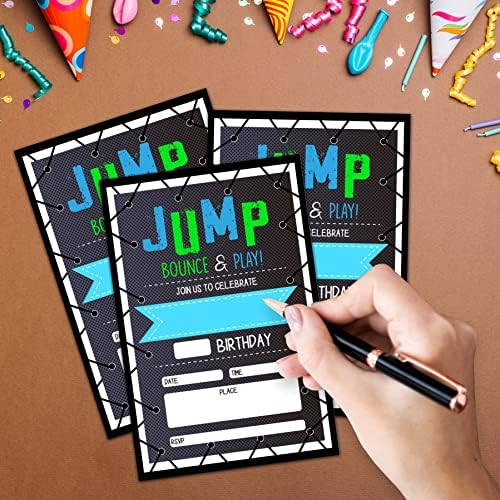 CLIRBE Bounce House Birthday Invitations 20 Pack