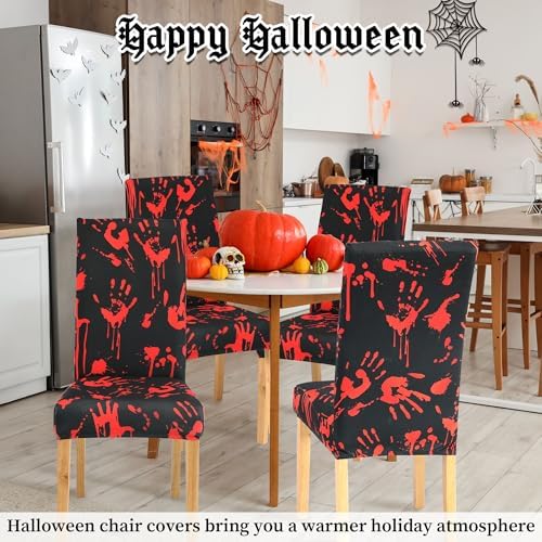 Halloween Chair Covers Set of 6 for Dining Chairs
