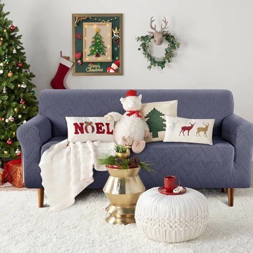 Ruaozz Stretch Sofa Cover for 3 Seater Grey