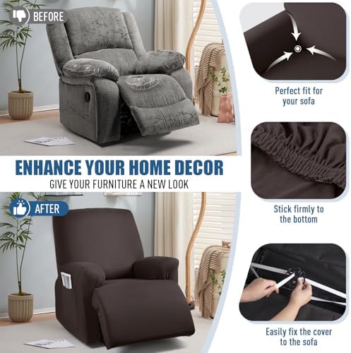 TAOCOCO Recliner Chair Covers 3-Piece Stretch Polyester