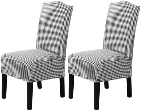 HVERSAILTEX Dining Chair Covers 2 Pack Stretch Jacquard