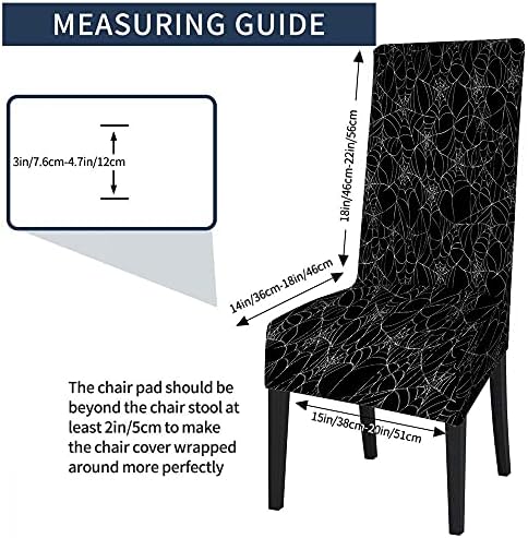 Wondertify Spider Web Chair Covers for Gothic Halloween Decor