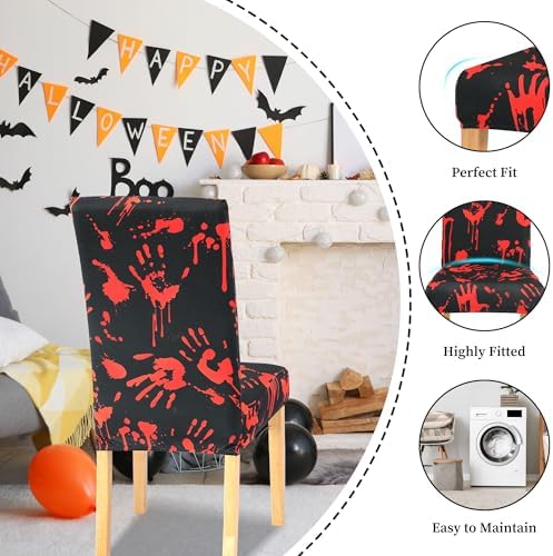 Halloween Chair Covers Set of 6 for Dining Chairs