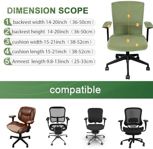 Tallew 4 Pcs Office Chair Covers Set