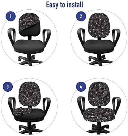 Lunarable Goth Office Chair Slipcover with Spooky Spider Print
