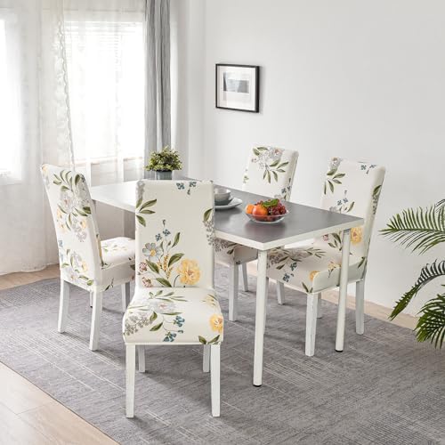 HZDHCLH Chair Covers Set of 4 Stretch Spandex Dining Room
