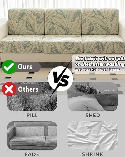 Washable Sectional Couch Covers Leaf Printed Pet Friendly