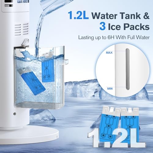 Flowbreeze 35 Inch Windowless Portable Air Conditioner with Remote Control