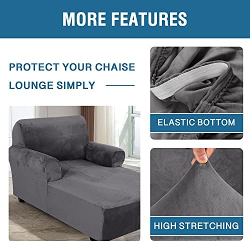 HVERSAILTEX Velvet Chaise Lounge Cover