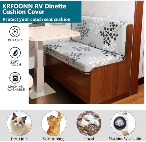 KRFOONN RV Dinette Cushion Covers Set