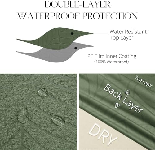 MOSAYT Waterproof Dining Chair Covers Set of 4 Green 1
