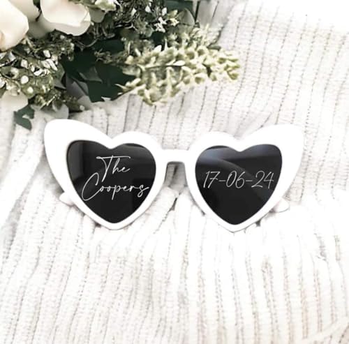 Personalized Sunglasses Stickers with Custom Initials and Date