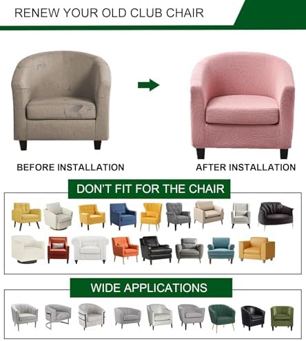 CRFATOP 2 Piece Club Chair Slipcover Set