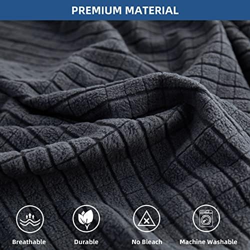Eismodra Sofa Backrest Cover for 3 Cushion Couch Dark Gray