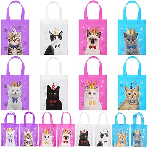 24 Pcs Cat Party Favor Bags Cute Pet Treat Supplies 1