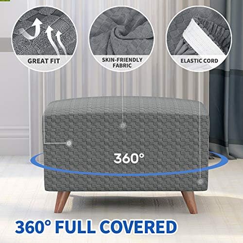 MAXIJIN Thick Stretchy Ottoman Cover Slipcover