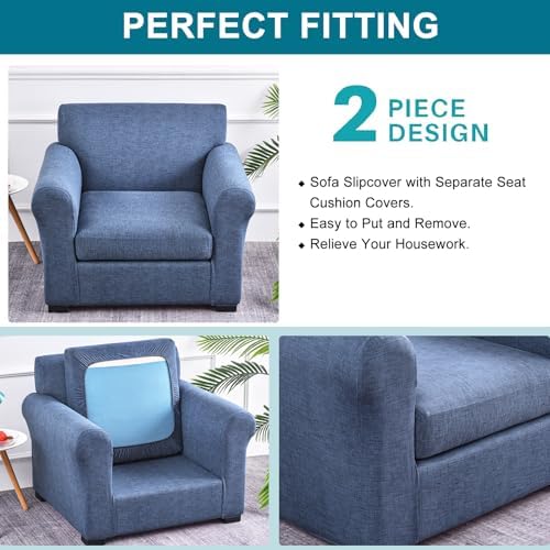 KRFOONN 2 Piece Chair Covers for Living Room