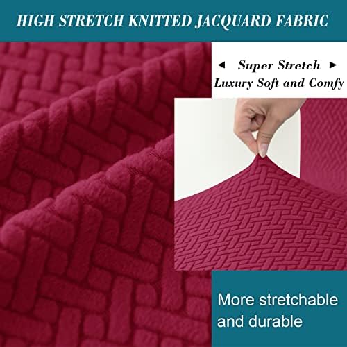 HFCNMY Red Stretch Bar Stool Covers 4 Pack