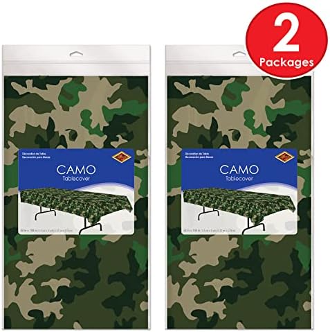 Beistle Camo Table Covers 54 x 108 2 Pack