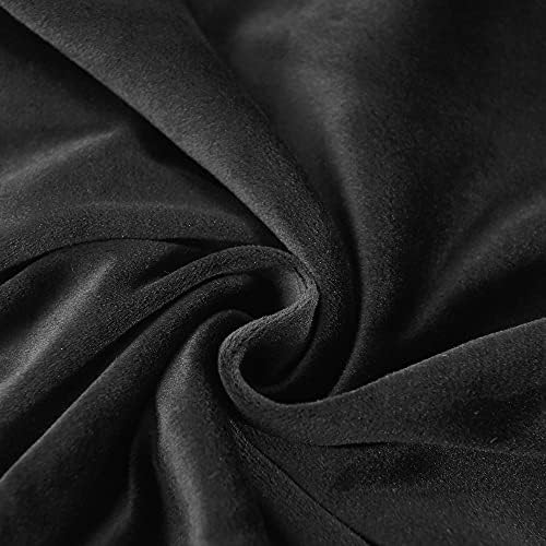 Deisy Dee Velvet Cross Legged Chair Covers - Black