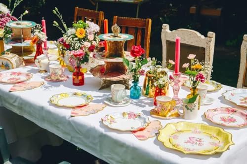 Talking Tables Pretty Floral Paper Plates 6 Designs Pack of 24