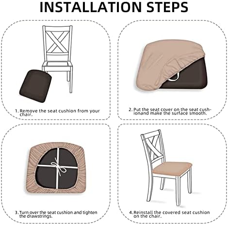Ouqiuwa Fall Sunflowers Dining Chair Seat Covers Set of 2 1