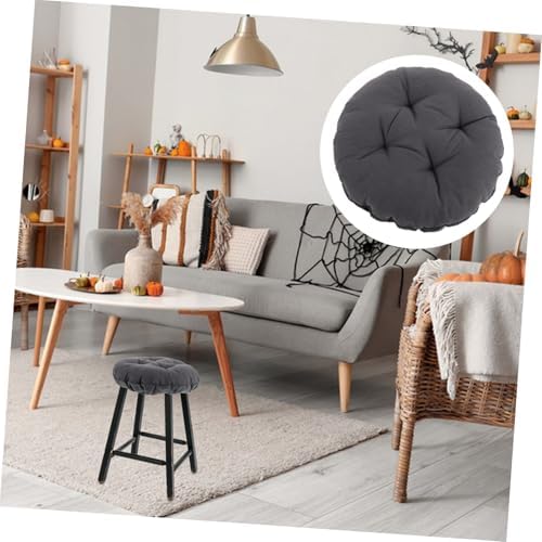 PRETYZOOM Padded Round Barstool Seat Cover Elastic Non-Slip Deep Footstool Cover