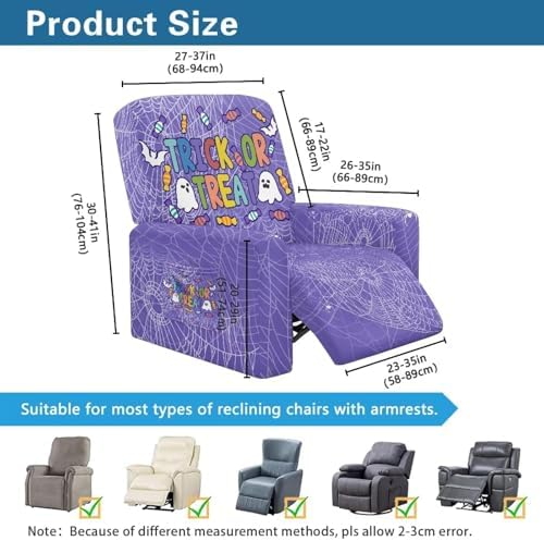Trick Or Treat Halloween Reclining Loveseat Cover
